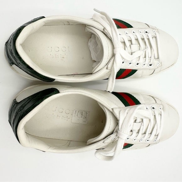 Gucci Ace Striped Women’s Sneakers 387993 - Picture 7 of 11